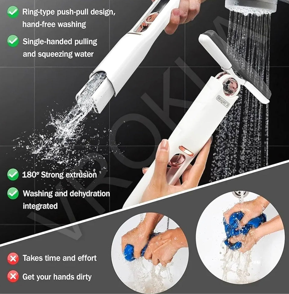 Mini Mop for Kitchen, strong absorbent magic wiper for kitchen,Floor, Glass,wall, Car & More - extra soft sponges, Self Squeeze, Strong Absorbent, Wet & Dry Use, Multicolour, ABS & Sponge Material