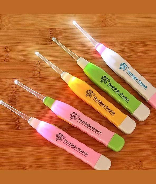 Ear wax Remover with LED Flashlight Ear pick for Ear wax remover and cleaner, Ear cleaning tools for kids and adults Curette Store Extra Extensions in Rear Better Accuracy Earpick(PACK OF 3)