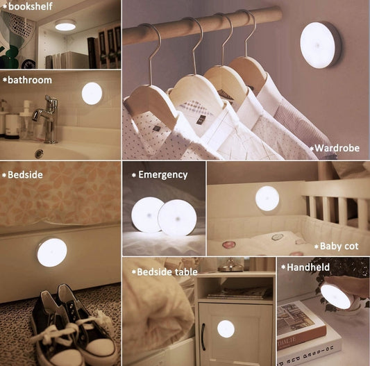 Motion Sensor Light for Home with USB Charging Self Adhesive Led Nightlight Rechargeable Body Sensor Wall Light for Bedroom, Stairs (Cool White, Pack of 1)